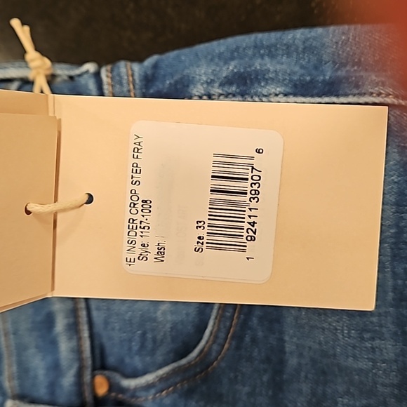 💕MOTHER💕 The Insider Crop Step Fray Jeans ~ Work Hard Play Hard 33 NWT - Picture 13 of 16